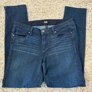 PAIGE Skyline Ankle Peg Dark Blue Skinny Jeans Waist 30 EUC
